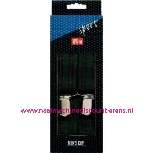 Bretels Sport groen-blauw-rood gestreept prym art. nr.944542 - 2285